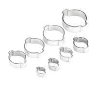 10Pcs Hose Clips Zinc-Coated Iron Two-Ear Hose Clamp Double Ear Hose Clamp Assortment 7mm-9mm for Fule Petrol Pipe Tube