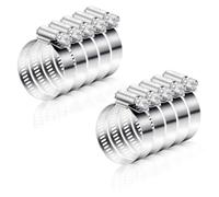 10PCS Hose Pipe Clips 27-51mm Hose Clamps Adjustable Jubilee Clips Assorted Worm Drive Small for Flexible Exhaust Hose Pipe Washing Machine Garden Connections