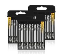 10pcs Hss6542 Double Ended High Steel Spiral Drill Bits Set Precision Metal for Iron Drilling Copper Cast Bits Aluminium Alloy and Stainless Speed Sizes 32mm(5.2MM)
