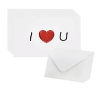 10Pcs I Love You Greetings Card with Envelope Blank Inside 3D Heart Design Romantic Love Card Birthday Anniversary Valentine's Day for Husband Wife Boyfriend Girlfriend Partner Couple Christmas