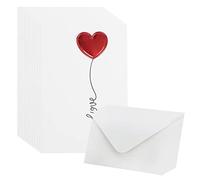 10Pcs I Love You Greetings Card with Envelope Blank Inside 3D Heart Design Romantic Love Card Birthday Anniversary Valentine's Day for Husband Wife Boyfriend Girlfriend Partner Couple Christmas
