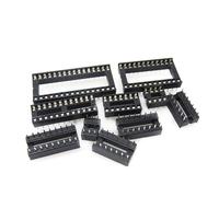 10PCS IC Sockets 6 8 14 16 18 20 24 28 32 40 Pin Connector DIP Socket DIP6 DIP8 DIP14 DIP16 DIP18 DIP20 DIP24 DIP28 DIP40 Pins(DIP-16)