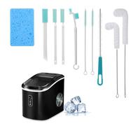 10Pcs Ice Maker Cleaner Brush Sets, Dry Ice Machine Cleaner Tools Accessories Kits with Nylon Crevice Cleaning Bristles Brush and Cleaning Scrub Sponge for Maintenance and Clean