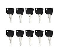 10Pcs Ignition Key 701/45501 14607 Compatible with JCB Backhoe Loader 3CX 4CX 5CX Compatible with Bobcat Forklift 442 455 Telehandler OMN807 Compatible with Caterpillar Excavator 213 214
