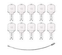 10Pcs Ignition Keys Replacement 166 for Hyster Forklift Key Hyster Heavy Equipment Keys Compatible for Yale Komatsu Crown Gehl GraDall