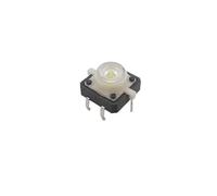 10Pcs Illuminated Tactile Tact Switch 12x12x7.3mm Blue Green Red White Orange LED Light Button Momentary Switches 12 * 12 * 7.3mm IDGTTLDF(Gold)