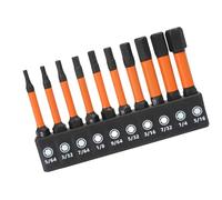 10Pcs Impacts Hexagon Head Allen Wrenches Drill Bit Set 50mm H1.5-H8 Hexagon Shank Steel Screwdriver Bit For Assembling Home Repair Screwdriver Set