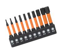10Pcs Impacts Hexagon Head Allen Wrenches Drill Bit Set 50mm H1.5-H8 Hexagon Shank Steel Screwdriver Bit For Assembling Home Repair Screwdriver Set