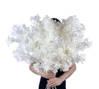 10Pcs in Bulk Artificial White Cherry Full Blossom Branches 35 Inch for Tall Floor Vase Wedding Home Decoration Fake Silk Flowers for Table Centerpiece Garden Party Indoor Outdoor (White - 10Pack)