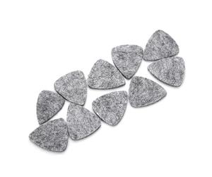 10PCs in Plectrum Wool Filz for Guitar Ukulele, Its Sweet, Practical Transport, End (Gray)