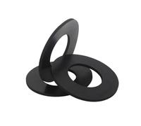 10pcs Inner Diameter 12mm EDPM Rubber Through-hole Cylindrical Shock-absorbing Cushioning Pad, Outer Diameter 18 mm, Height 1mm, 12x18x1mm