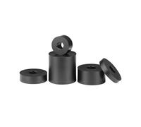 10pcs Inner Diameter 16mm Fluororubber Through-hole Cylindrical Shock-absorbing Cushioning Pad, Outer Diameter 50 mm, Height 3mm, 16x50x3mm