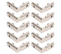 10Pcs Inside Corner Connector Bracket, L - Type Cast Zinc 3D Printer Bracket, M5 Fixing Screw for 90 - Degree C - Beam and 20mm V - Groove Linear Guide Connections