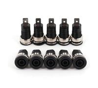 10Pcs Insulated 4mm Female Jack Panel Socket Binding Connector BIANMTSW(Gold)