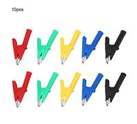 10pcs Insulated Alligator Clip to 4mm Banana Jack, High Voltage Test Clips with 1000V 30A Rating, Pure Copper Plated Clips for Electrical Experiments, Strong Steel