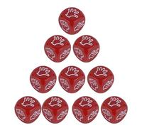 10Pcs Interactively Finger Game Dices Acrylic Rock Paper Scissor Game Dices 6 Sided 20mm Dices For Family Entertainment