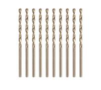 10pcs Interesting 2mm Straight Shank Twist Drill Bits - Multifunctional Drill Bits Are Super Heat Resistant 2 Mm High Speed Twist Gold Cobalt Professional Tool Set For Stainless Steel, Hard Metal
