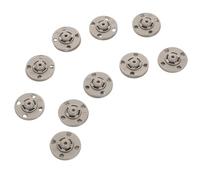 10pcs Invisible Alloy Press Buttons for DIY Crafts, 21mm Silver