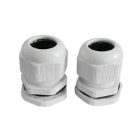 10PCS IP68 For 3-6.5 Mm Black And White Cable Locking Connector PG7 PG19 PG11 PG13.5 Waterproof Nylon Gasket Plastic Cable Gland(PG16 White)
