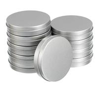 10pcs Iron Candy Storage Containers with Lid, Multi-functional Decorative Snack and Cookie Storage Boxes, Simple Shaped Silver Tins with Wide Mouth, for Home or Party Use