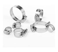 10pcs Iron Galvanized Drive Hose Clamp Adjustable Fuel Line Pipe Worm Gear Clip Clamp Tube Fasterner 8mm Spring Clip,25,38mm(32-44mm)