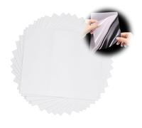 10pcs Iron-on Double Sided Adhesive Sheets Patch for Patches Adhesive, 11.8 x 9.8 inches Clear Self-Adhesive Sticky Patch for Sewing Iron on Crafts DIY Arts Photo Albums Making