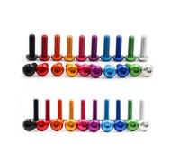 10pcs ISO7380 aluminum allen round screw M3 M4 M5 M6 Colourful Aluminum Alloy Hex Hexagon Socket Button Head Machine Screw Bolts(Orange,M6x8)