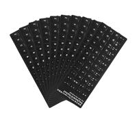 10pcs Italian Keyboard Stickers with White Lettering for Laptops | PVC Individual Key Labels, Black Background Finish, Easy Application, for Multilingual Typists, Home Learning