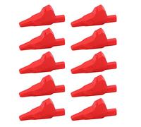 10Pcs J.60032 Banana Test Clip, Fully Enclosed Electrical Test Clips with 4mm Jack, High - Voltage 300V 15A for Electronic Instruments and Industrial Equipment (Red)