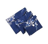 10pcs Jewelry Packaging Bag Buddha Beads Bracelet Necklace Earrings Ring Storage Oraganizer Satin Pouch for Necklace, Earring, Bracelets(Blue-8cmX7cmX1cm)
