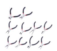 10Pcs Jewelry Pliers Kit Carbon-Hardened Steel Black Multi-Purpose Tool Set for Beading Wire Wrapping DIY Crafting Hand Tools