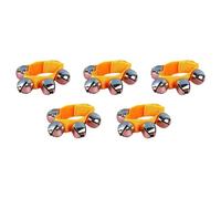 10PCS Jingle Bell Bracelet With Adjustable Strap Wrist Band Bells Fun Dancing Games Toy With Crisp Sounds For Kids for Dance Party(Orange)