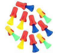 10pcs Jump Launcher EVA Spring Jumping Rocket Finger Press Game Coloured | Bright multi coloured foam toy with rounded edges simple one press launch improves hand eye coordination for outdoor activity