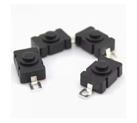 10pcs KAN-28 Flashlight Switch Self Locking Push Button Switch 18x12mm EFDSVUHE