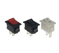 10pcs KCD1-11 ON-OFF Boat Car Rocker Switch 3A/250V 6A/125V,2 Pin ON/OFF Toggle Switches 10mm*15mm(Red)