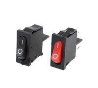 10PCS KCD1-110 10x22mm Black Red Power Switch 6A 250V 10A 125VAC(Red 6A)
