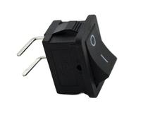 10pcs KCD1 Bent Foot Boat Switch 90 degree Horizontal Two Files KCD1ON-OFF 2 Pin 2 gear 21x15mm Black Power Switch AC 10A125V 6A