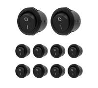 10Pcs KCD1 Mini Rocker Switches SPST 2Pin Snap-in Latching Toggle - Pre-Wired 6A/250V 10A/125V for Car, Boat, Dashboard & Appliances (On/Off)