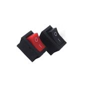 10Pcs KCD1 Push Button Switch 15x21mm 2Pin 6A 250V KCD11 Snap-in On/Off Rocker Switch 15MM*21MM KCD1-117S Black Red White(RED)