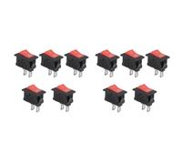10PCS KCD11 2Pin 2P Black Car Rocker Switch 3A 250V 6A 125V AC Button KCD1-11 10X15 10X15 KCD117