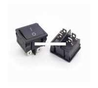 10Pcs KCD5 21X24mm 21 * 24mm 4 Pin 2 Position 6A/12A 250VAC ON-OFF DPST Black Rocker Switch IDGTTLDF