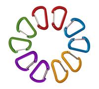 10PCS Keychain Clips Mini Carabiner - 4 cm Aluminum Durable Quick Release Auto Locking D-shape Spring Loaded Wire Gate Clip for Home, Rv, Camping, Fishing, Hiking, Traveling and Sports Outdoors
