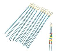 10Pcs Keychain Making Kit, Diy Bag Charm Kit Beaded Keychain Kits Key Chain Making Kits, Bag Charm Supplies Paracord for keychains makings Bags Charms Diy, Keychains Cord Key Rings for crafting