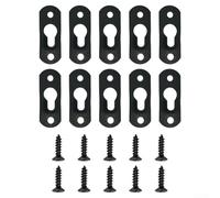 10pcs Keyhole Hangers, Heavy Duty Metal Hanging Bracket Hardware Picture Fixings Wall Plate Hangers with Screws for Mirror Picture Frame Shelf Hangers Brackets