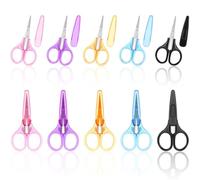 10Pcs Kids Scissors All Purpose, Children Safety Scissors Plastic Handle Handmade Scissor Preschool Training Scissor for Scrapbooking Art DIY Craft Students Teaching Stationery