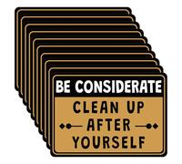 10PCS Kitchen Etiquette Sign Sticker Break Room Essentials Office Kitchen Essentials Keep This Area Clean Rules Decal Self-Adhesive Vinyl Sticker for Home Business Office and School 9.8 X 7.1 In