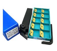 10PCS Knux160405R External Turning Tool Holder DKJNR2020K16 DKJNR2525M16 Carbide Insert DKJNR KNUX Lathe Set(DKJNR2020K16-TT9080)