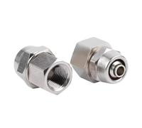 10Pcs KPCF Coper Female Pneumatic Fittings 1/8" 1/4" 3/8" 1/2" BSP Push in Quick Connector Release Air Fitting OD 4 6 8 10 12MM(KPCF 10-04)
