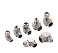 10PCS KPL Pneumatic Fitting Nickel Plated Copper Thread 1/8 1/4 3/8 1/2BSP 4 6 8mm Quick Connector Hose Fittings Tube Connectors(KPL6-M5) Barb Fittings