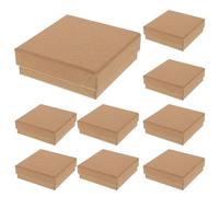 10pcs Kraft Paper Jewellery Box for Rings and Bracelets Vintage Brown